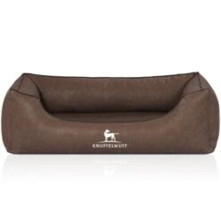 Knuffelwuff Hundebett Henderson Aus Marmoriertem Kunstleder Braun M-L