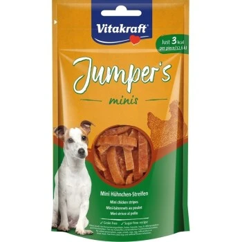 Vitakraft Jumpers Minis ChickenStripes, 6x80g 3 Vitakraft Jumpers Minis ChickenStripes, 6x80g