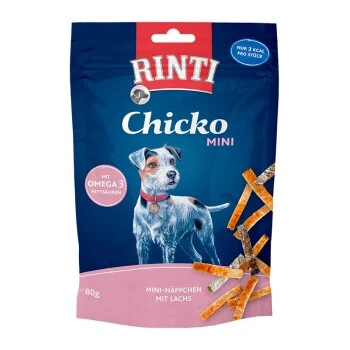 RINTI Chicko Mini Häppchen Mit Lachs 12x80g 3 RINTI Chicko Mini Häppchen Mit Lachs 12x80g